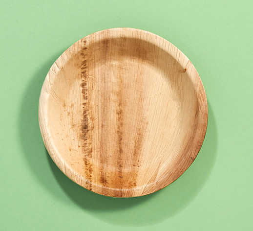 Arcea Leaf Plate ( Supari Paat Ko Plate ) Shallow Round Plate 20 cm 15 pcs of Pack